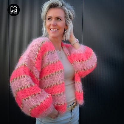 Knitting kit – MYPZ Short Light Mohair Cardigan Summerflow No10 (ENG-NL-DE)