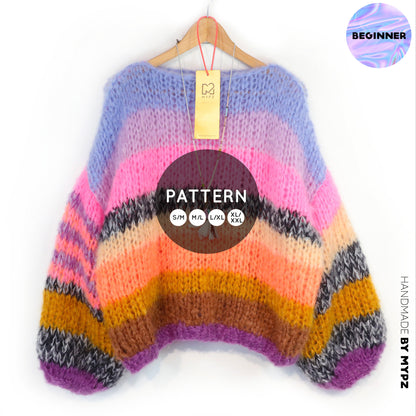 Knit pattern – MYPZ Basic Chunky Pullover Candy Heat No15 (ENG-NL-DE)
