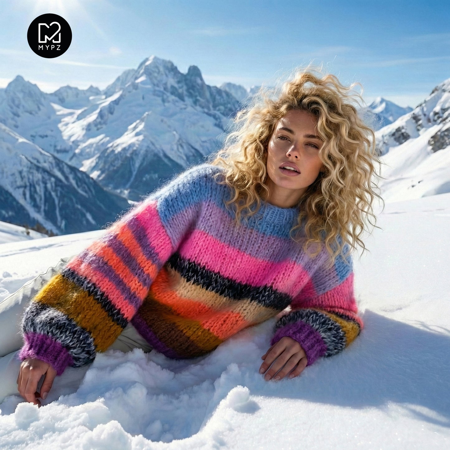 Knitting Kit – MYPZ Basic Chunky Pullover Candy Heat No15 (ENG-NL-DE)