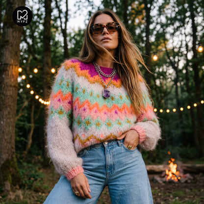 Knit pattern – MYPZ Chunky Topdown Mohair Pullover Snowberry No.12 (ENG-DE-NL-ES-FR-IT-DA-SV-NO)
