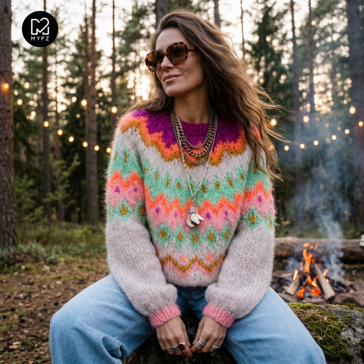 Knit pattern – MYPZ Chunky Topdown Mohair Pullover Snowberry No.12 (ENG-DE-NL-ES-FR-IT-DA-SV-NO)