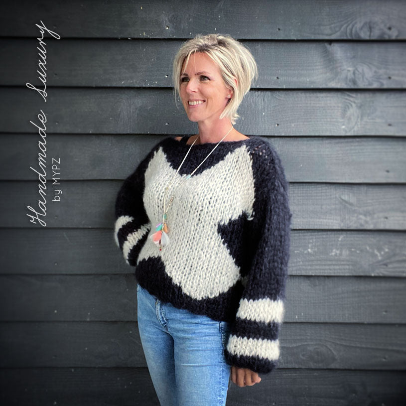 MYPZ Chunky Mohair Cross Pullover