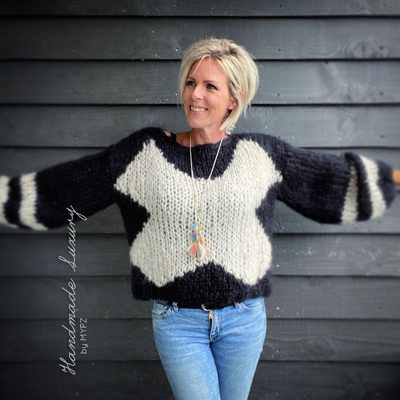 MYPZ Chunky Mohair Cross Pullover