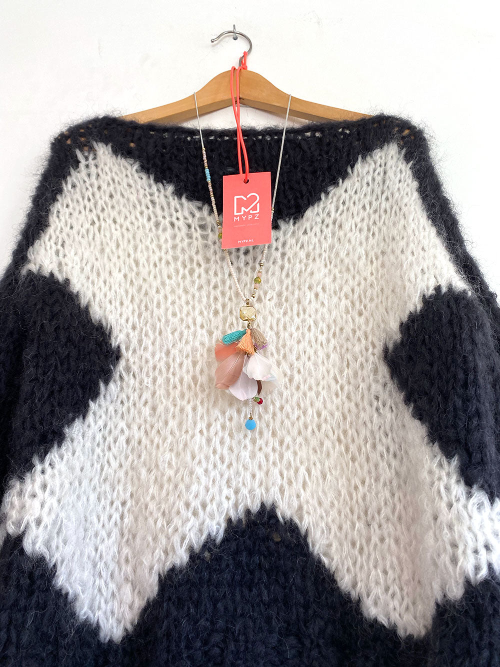 MYPZ Chunky Mohair Cross Pullover