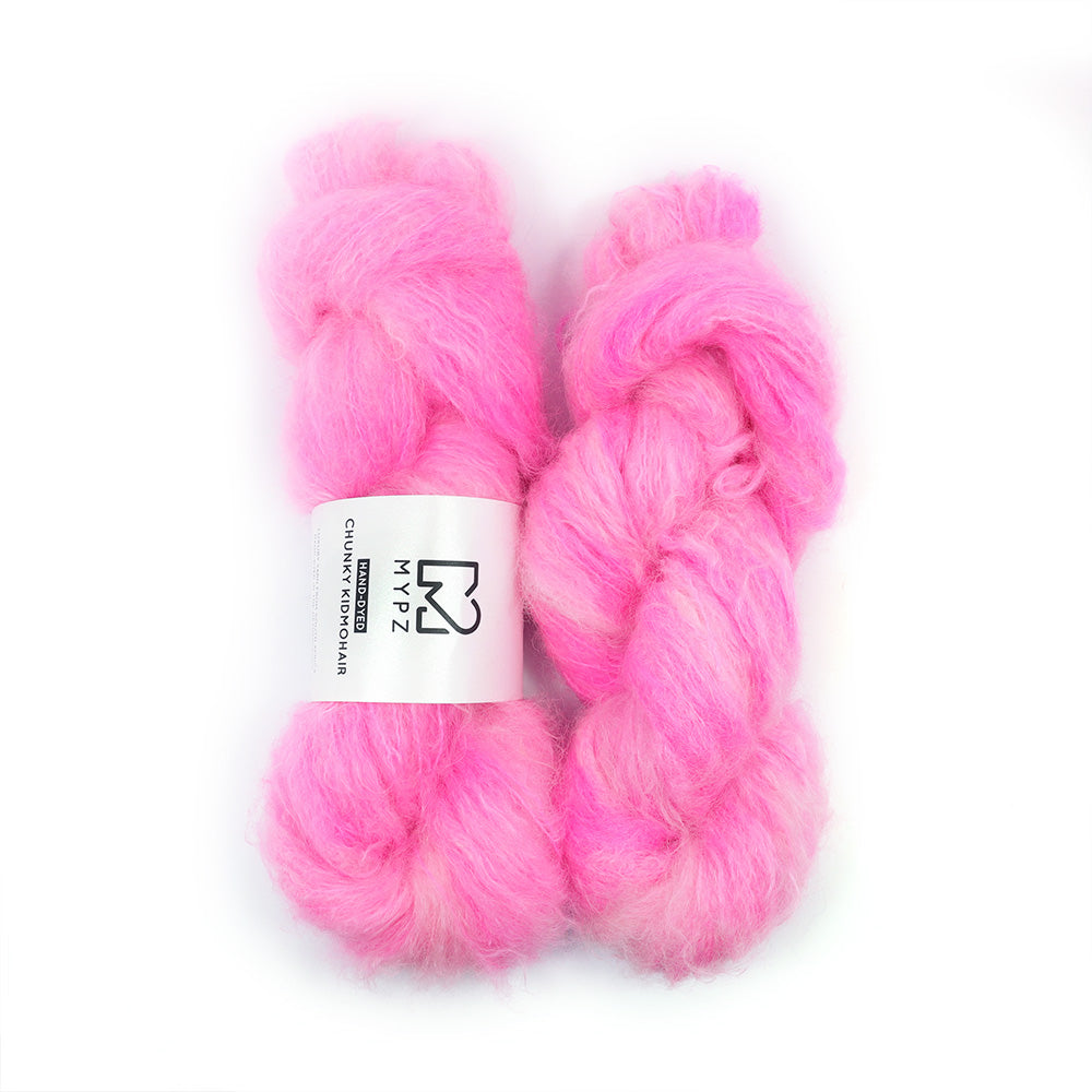 MYPZ Chunky kidmohair – hand-dyed Candy Pink