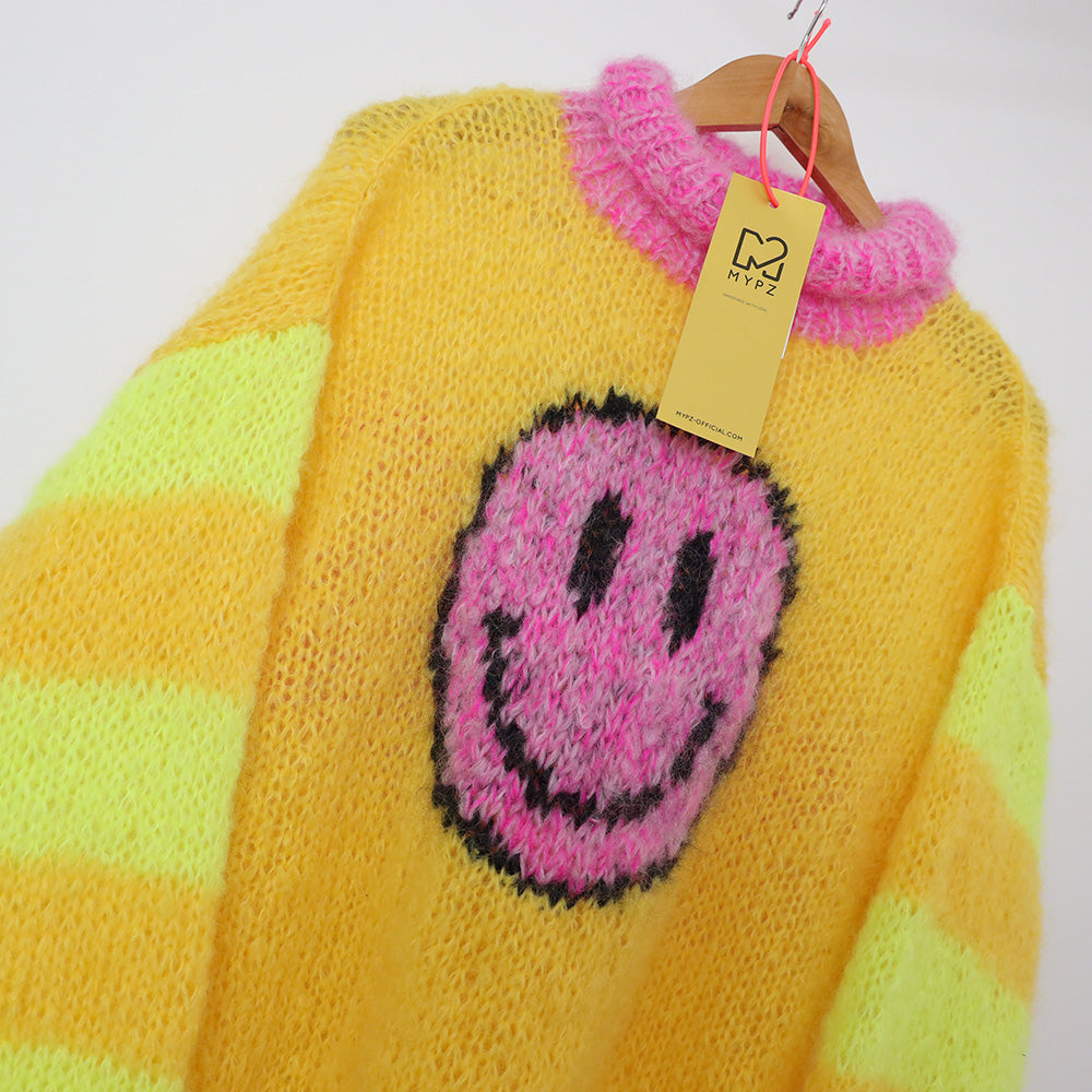 Knitting pattern - MYPZ Light Mohair Pullover Smiley Yellow No8 (ENG-NL)