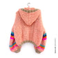 MYPZ mohair bomber cardigan with hoodie