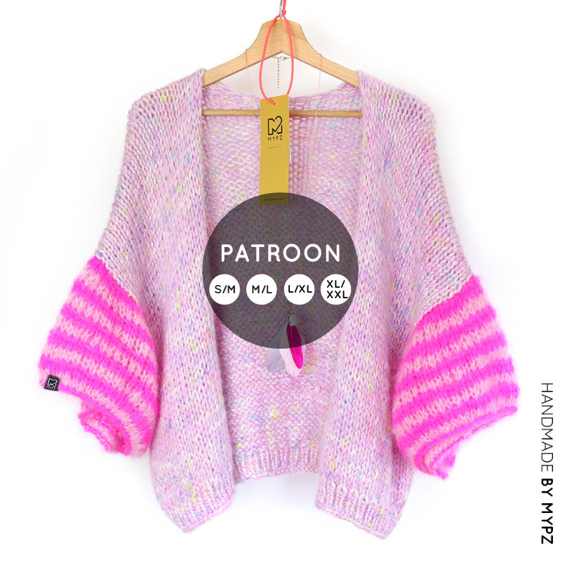 Knitting pattern – MYPZ short Alpaca-Mohair Cardigan Adorable No10 (ENG-NL)