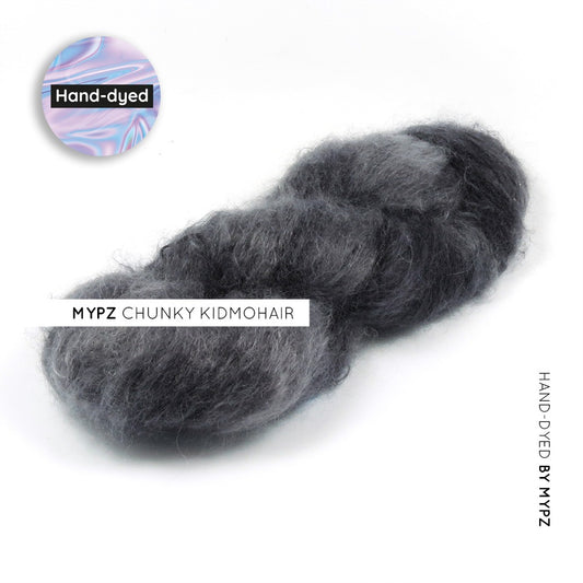 MYPZ chunky kidmohair Chalk Black hand dyed