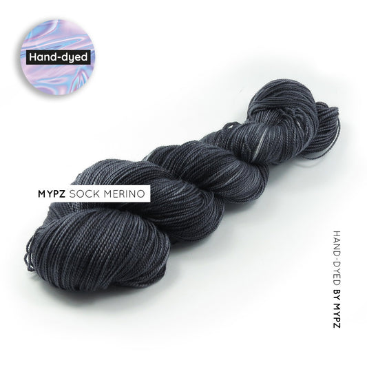 MYPZ Hand-dyed Sock Merino Chalk Black