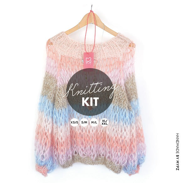 MYPZ knitting kit Club pullover Pastel no15