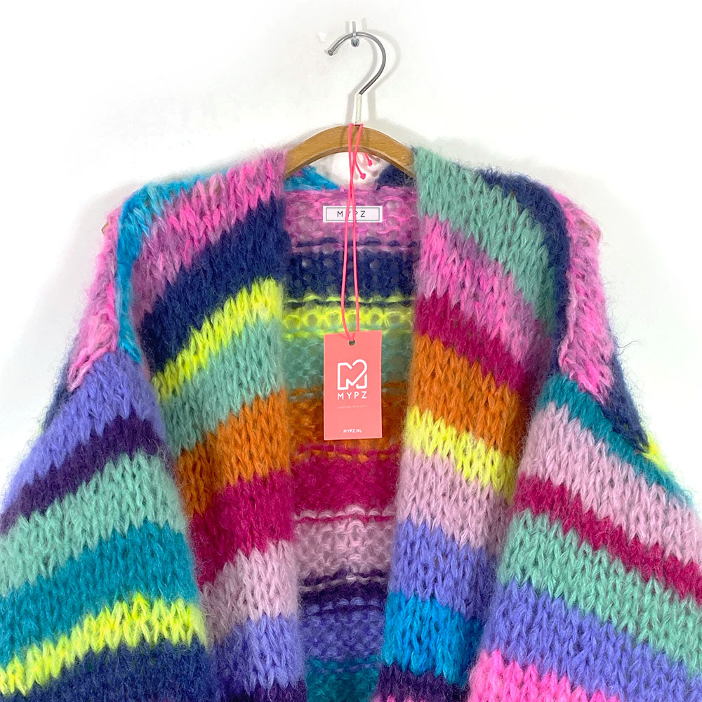 MYPZ chunky mohair rainbow cardigan No15