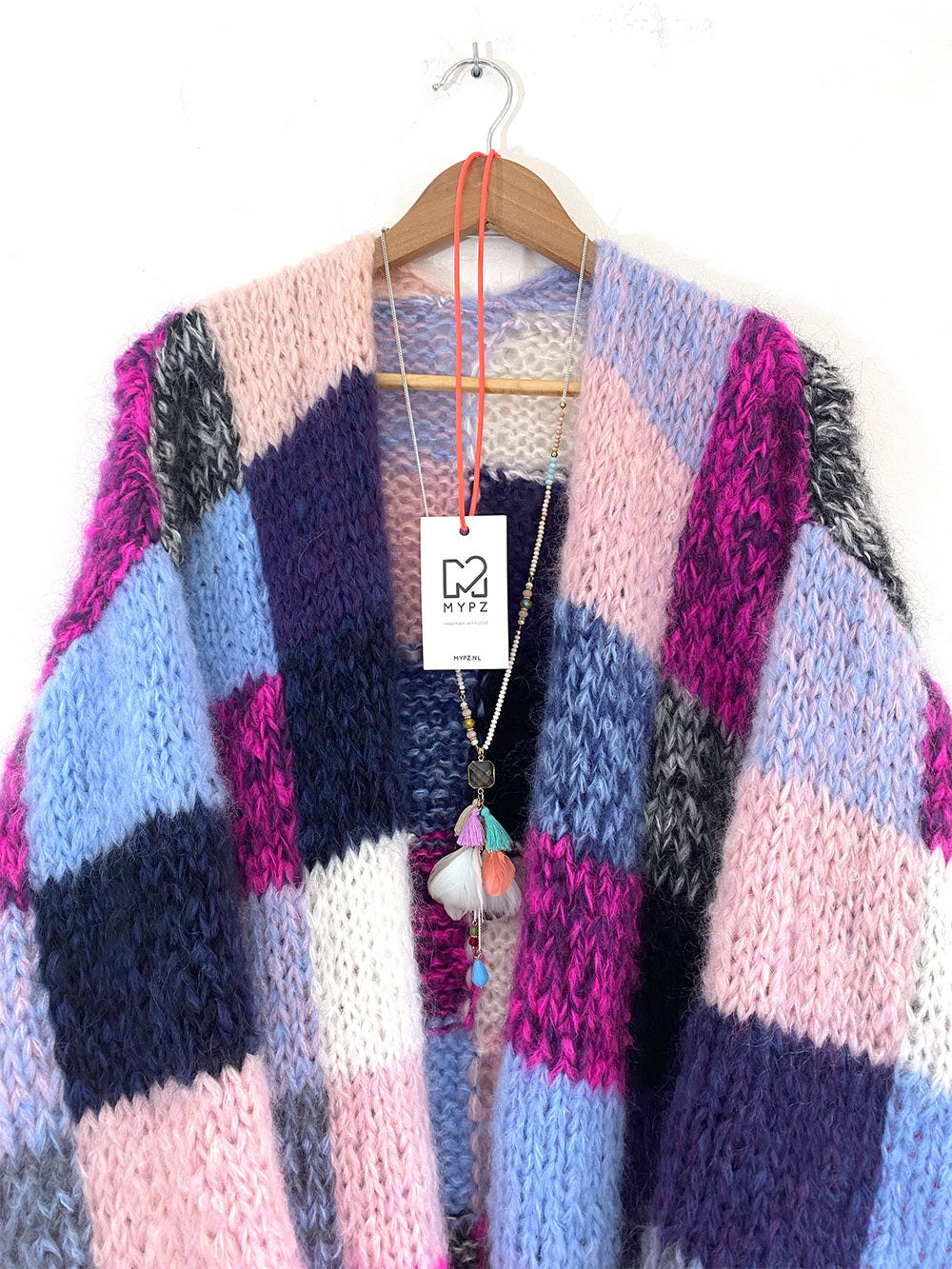 Patchwork on sale mohair cardigan