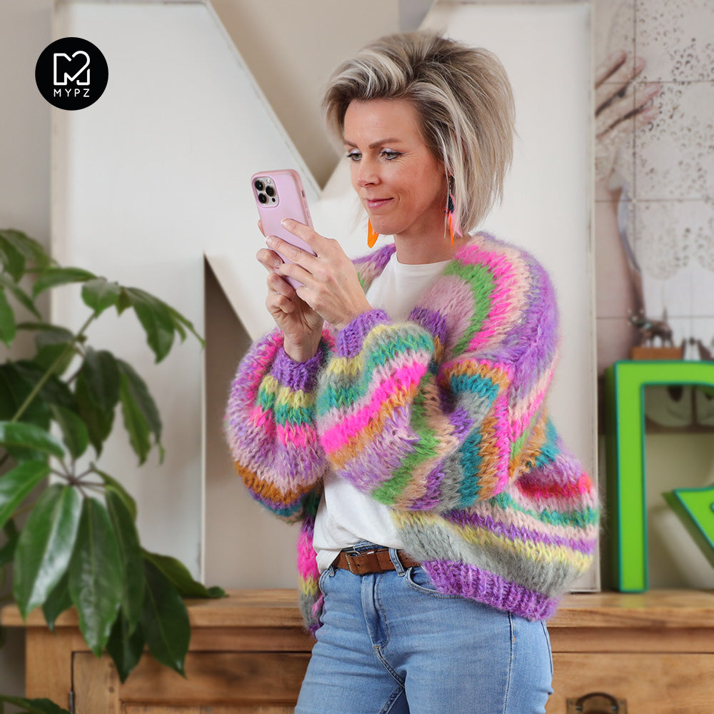 MYPZ Short Chunky Mohair Cardigan Aurora!