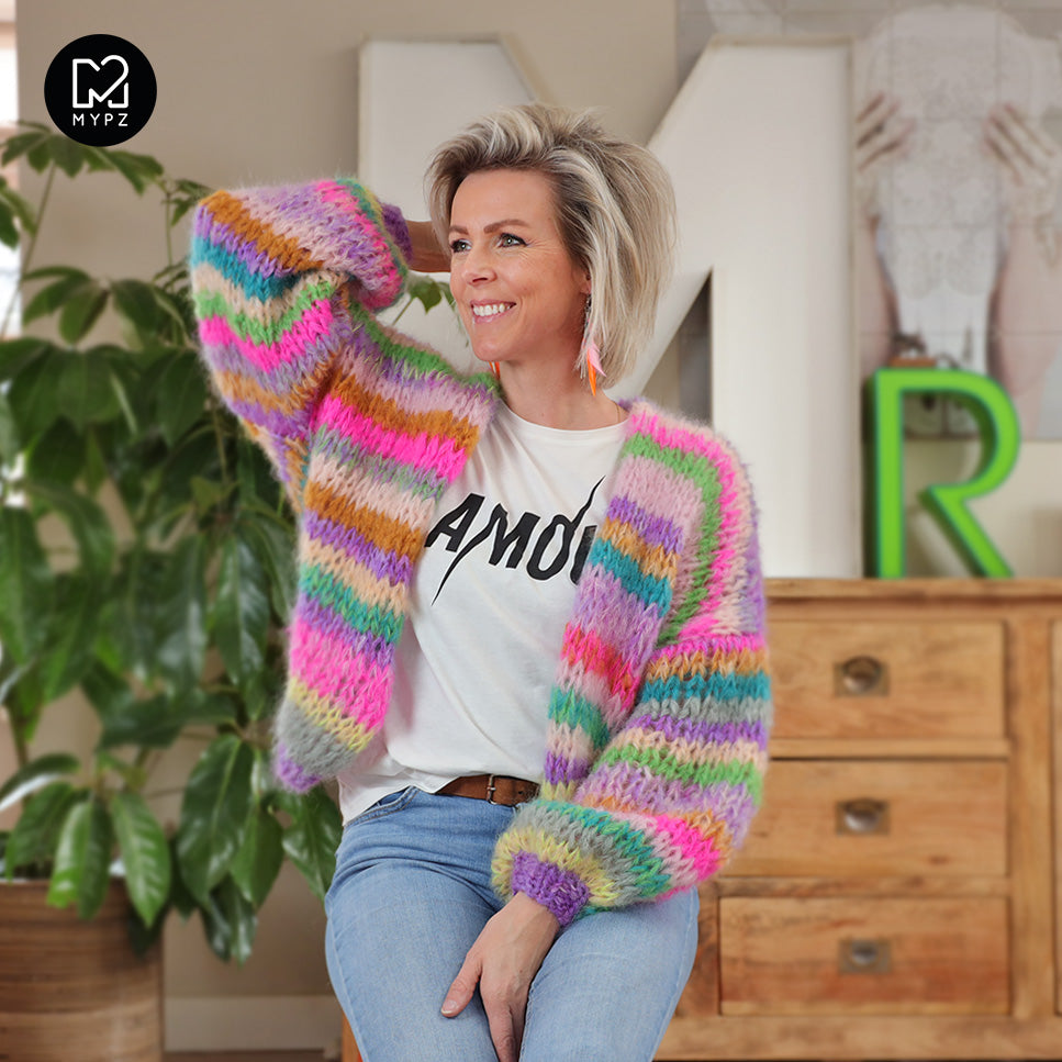 MYPZ Short Chunky Mohair Cardigan Aurora!