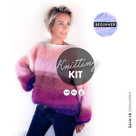 MYPZ striped mohair pullover jolie knitting kit