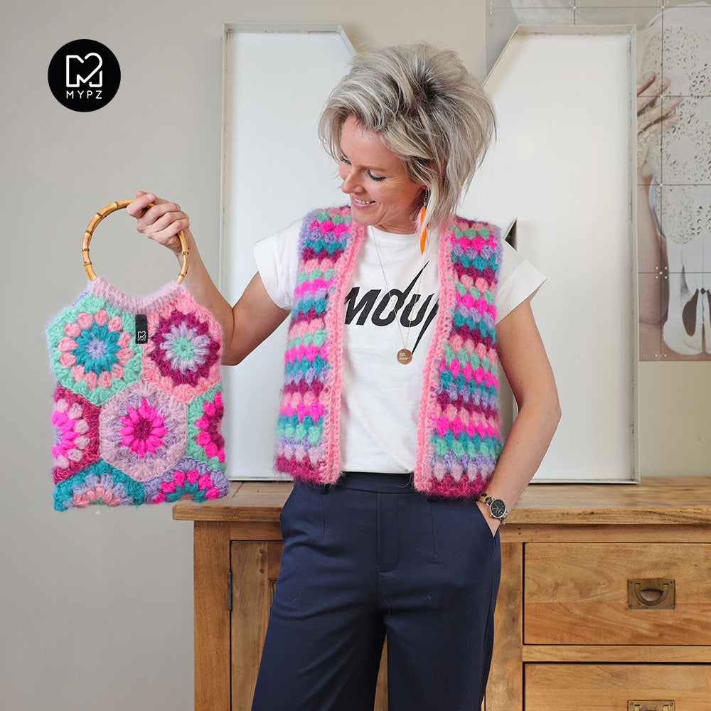 Crochet kit - MYPZ starburst hexagon bag Milano